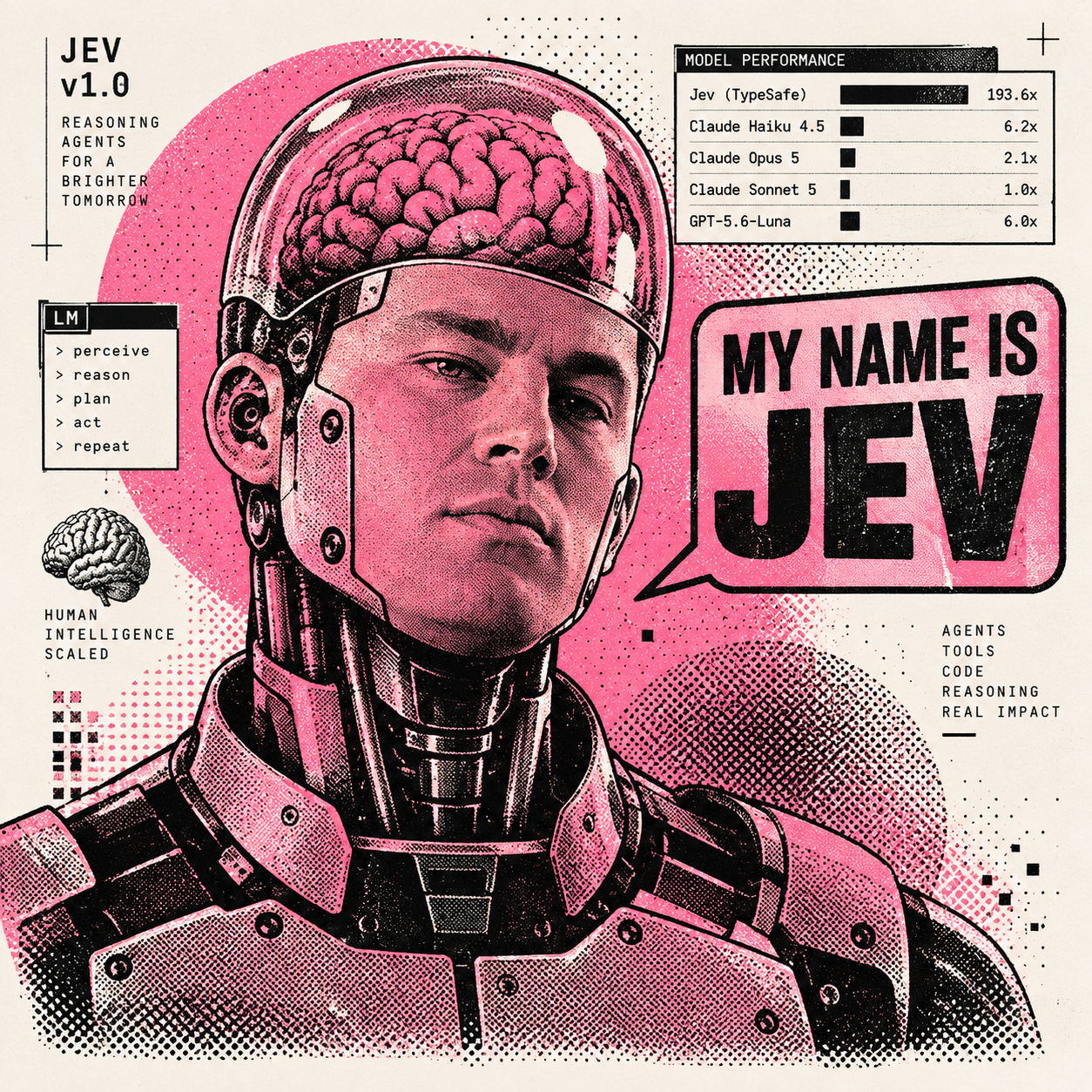 JEV retro poster artwork